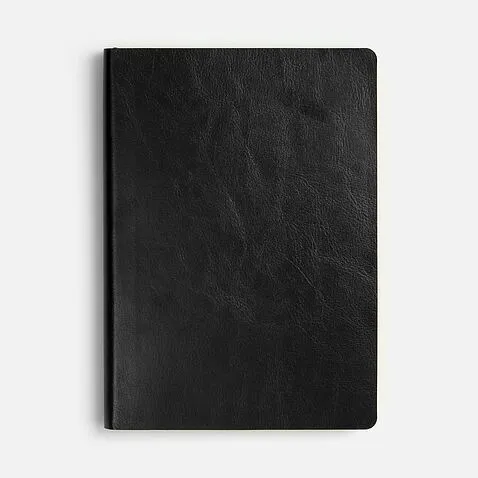 Ежедневник Doppio, недатированный, черный с желтым