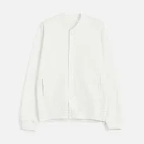 Бомбер унисекс Nuppu, молочно-белый