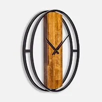 Часы Woodix, черные с коричневым