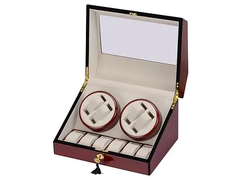 Шкатулка для часов с автоподзаводом Цюрих, красное дерево