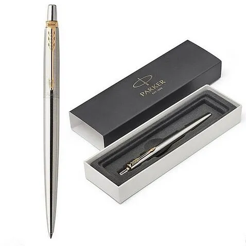 Ручка шариковая Parker Jotter Core - Stainless Steel GT, серебристый