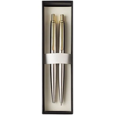 Набор из механического карандаша и ручки Poetica, золотистый