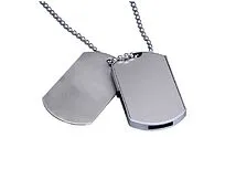 Флешка Армейский жетон (Armi.64.S, I= 64 Гб, Металлический корпус, металлические вставки. Без перс.)