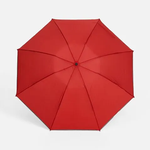 Зонт наоборот складной Futurum со светоотражающим кантом, красный