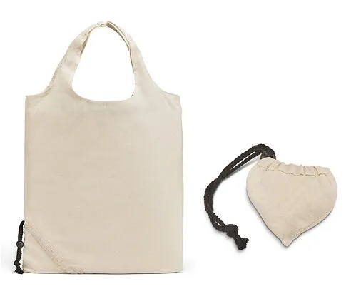 Складная сумка из 100% хлопка 100 gsm, Складная сумка из 100% хлопка 100 gsm,