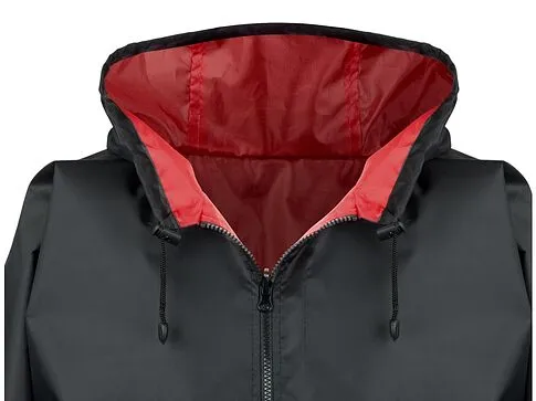 Дождевик Bi-color унисекс, красный/черный