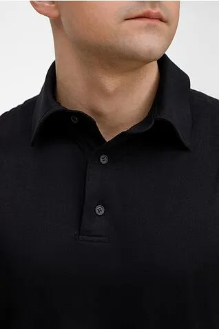 Рубашка поло унисекс Senti, черная