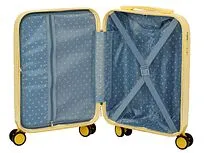Чемодан TORBER В Отпуск, желтый, ABS-пластик, 36 х 22 х 55 см, 31 л, 2,4 кг