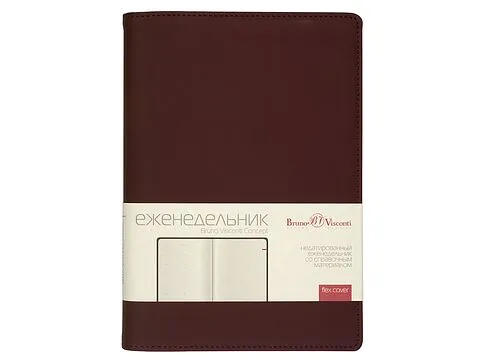 Еженедельник недатированный А5 Concept, бордовый (Р)