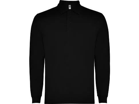 Рубашка поло Carpe мужская с длинным рукавом, черный