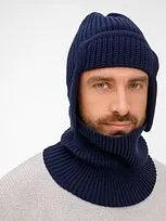 Шапка-ушанка Catch Match, темно-синяя