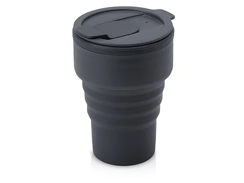 Силиконовый складной стакан GoCup, темно-серый