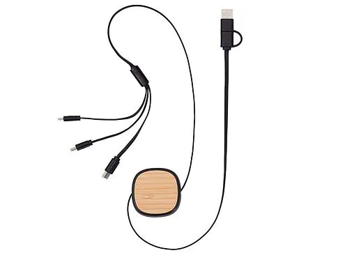 Универсальный кабель с ретрактором 3-в-1 Retrax, черный