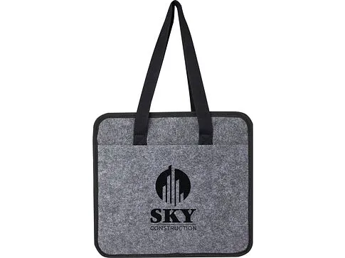 Складной органайзер для автомобиля Felta из фетра, переработанного по стандарту GRS, средне-серый