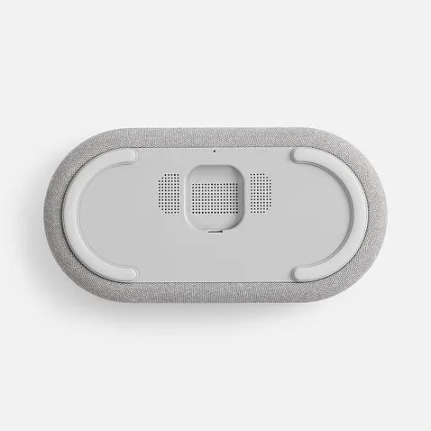 Колонка с часами и беспроводной зарядкой Veske ver.2, серая