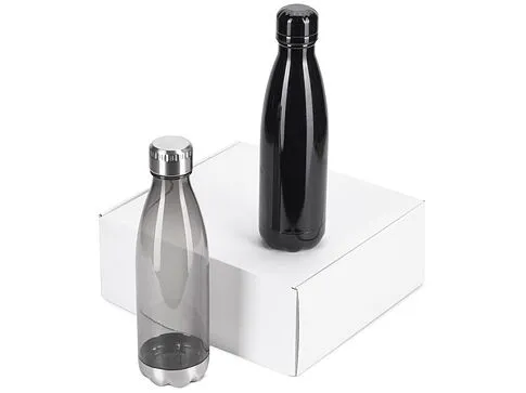 Подарочный набор с термосом и бутылкой Bottle set, черный