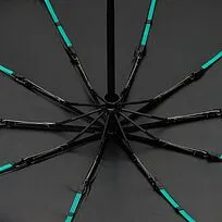 Зонт складной Skymate с УФ-защитой и ручкой-карабином, черный