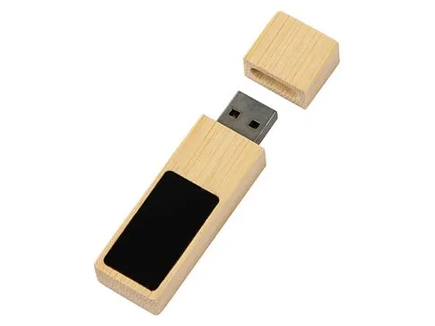 USB 2.0- флешка на 32 Гб c подсветкой логотипа Bamboo LED