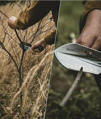 Многофункциональная ручная лопата Hike and Dig, серебристая