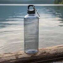 Бутылка пластиковая для воды Clipster, чёрный