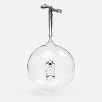 Елочный шар со стеклянной фигурой «Чудес экспресс», 10 см