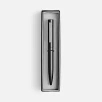 Ручка шариковая Inkolor в футляре, черная с серым