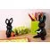 Ножницы и магнит со скрепками Bunny, чёрные