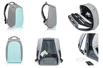 Рюкзак Bobby Compact, серый/бирюзовый