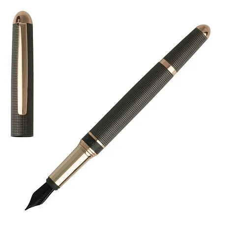 Перьевая ручка Fountain pen Framework Grid Gun, черный, золотой