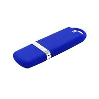Флешка Shape с покрытием Софт Тач в футляре, синий