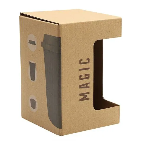 Коробка для кружки Magic с окном, коричневый Коробка для кружки Magic с окном, коричневый