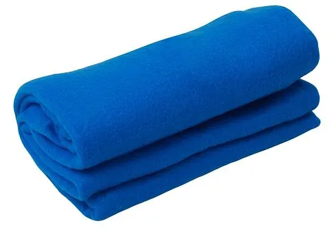 Подарочный набор: кукла фарфоровая, плед флисовый, голубой/синий