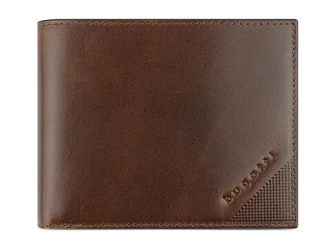 Портмоне BUGATTI Nobile,с защитой данных RFID, коньячного цвета, воловья кожа/полиэстер, 12х2х9,5 см