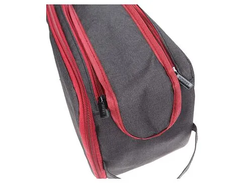 Несессер TORBER, дорожный, чёрный/бордовый, полиэстер 300D, 27 х 17 х 14 см