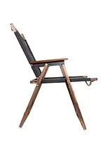 Стул MW02 складной, черный, темное дерево