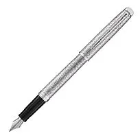 Перьевая ручка Waterman Hemisphere Deluxe Cracked CT, серебристый