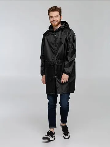 Дождевик с карманами «Плащ, плащ», черный