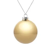 Оформительский шар Finery, 8 см, глянцевый золотистый