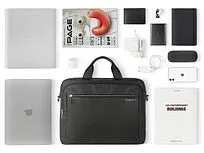 Портфель мужской BUGATTI Sera, антрацитовый, полиэстер, 40х11х34 см