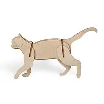 Деревянный 3d пазл Котик