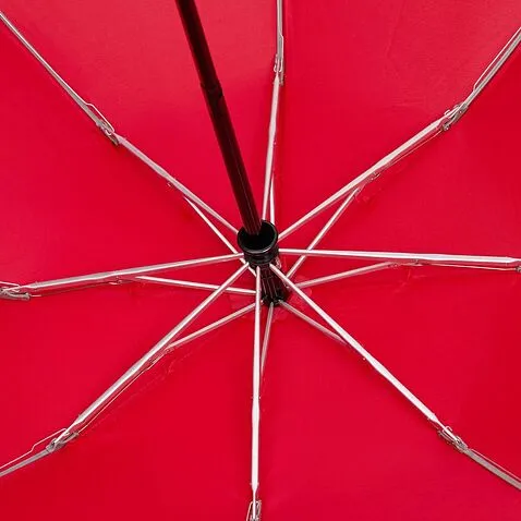 Зонт наоборот складной Futurum со светоотражающим кантом, красный