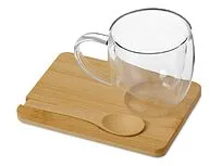 Кружка с двойными стенками на подставке с ложкой Teatrio