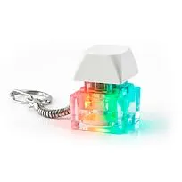 Брелок PUSH ME с LED подсветкой, Белый