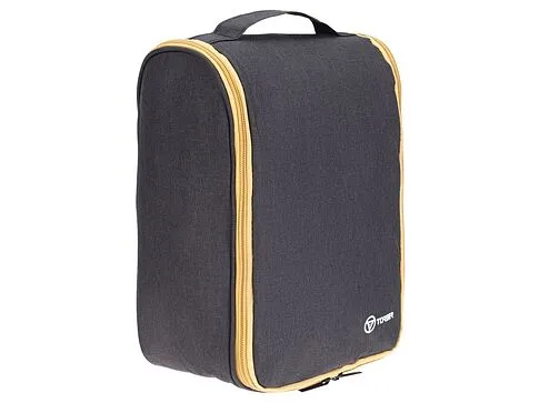 Несессер TORBER, дорожный, чёрный/бежевый, полиэстер 300D, 27 х 22 х 11 см