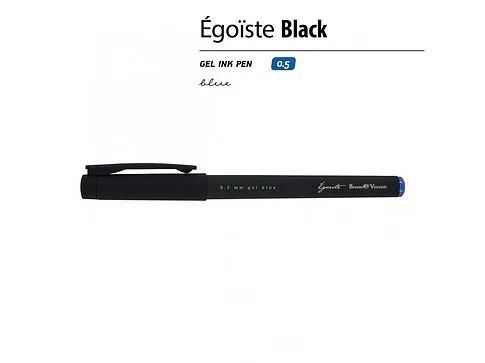 Ручка Egoiste.BLACK гелевая в черном корпусе, 0.5мм, синяя