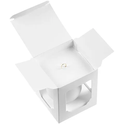 Елочный шар Gala Matt в коробке, 8,5 см, белый