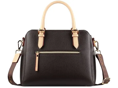 Сумка женская BUGATTI Ella, тёмно-коричневая, полиуретан, 30х12х23 см