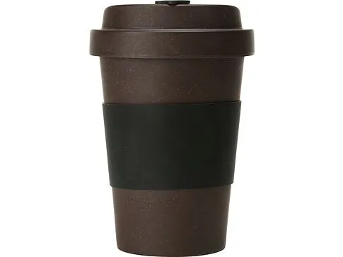 Стакан из кофе с силиконовой манжетой Latte, коричневый (Р)