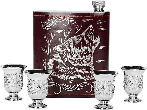 Набор Подарочный, бордовый/серебристый