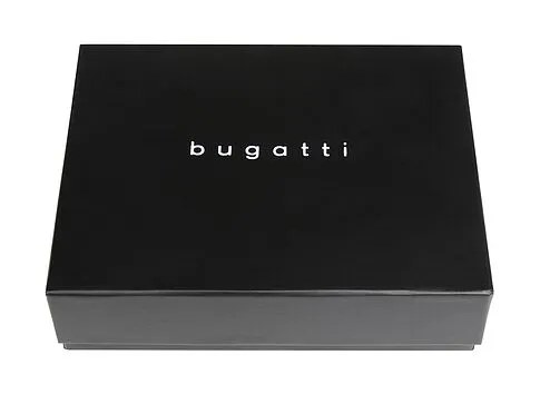 Зажим для денег BUGATTI КОМЕТА | COMET, с защитой данных RFID, черный, натуральная воловья кожа, 11х0,5х8,5 см